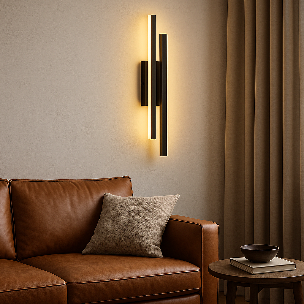 Aplique de pared LED contemporáneo con luz blanca cálida para comedor y bar