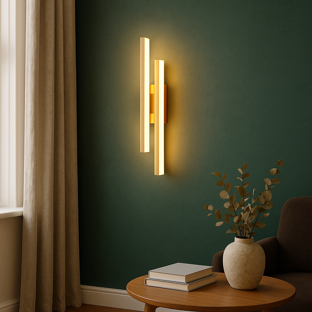 Aplique de pared LED contemporáneo con luz blanca cálida para comedor y bar
