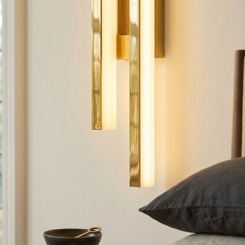 Aplique de pared LED contemporáneo con luz blanca cálida para comedor y bar