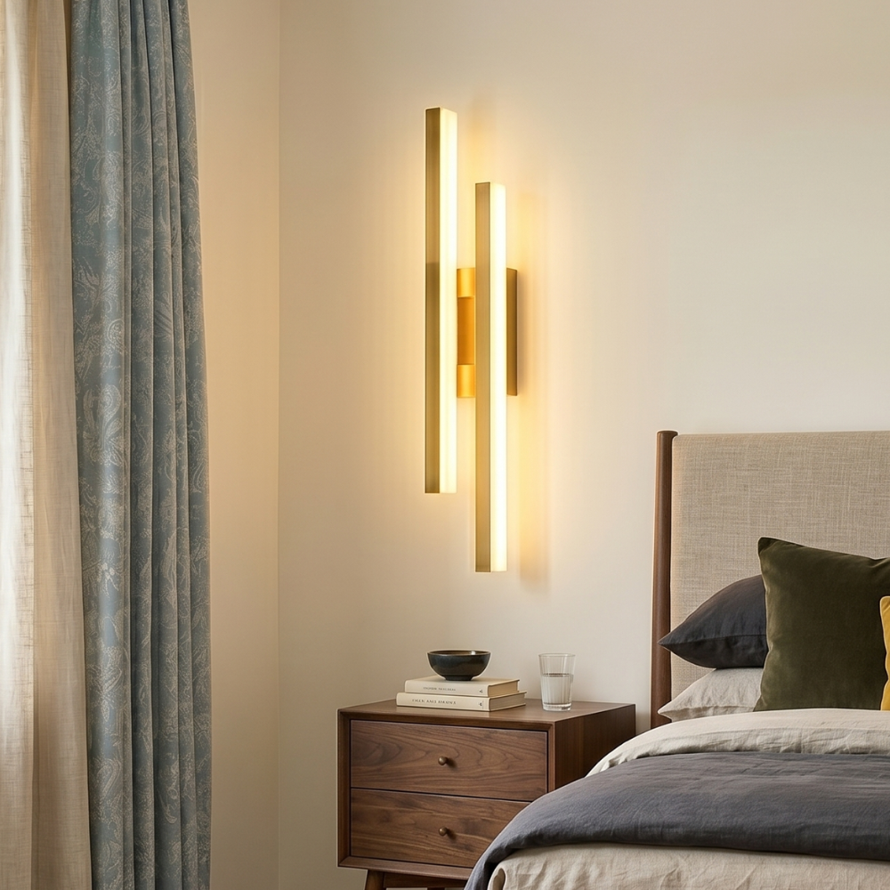 Aplique de pared LED contemporáneo con luz blanca cálida para comedor y bar