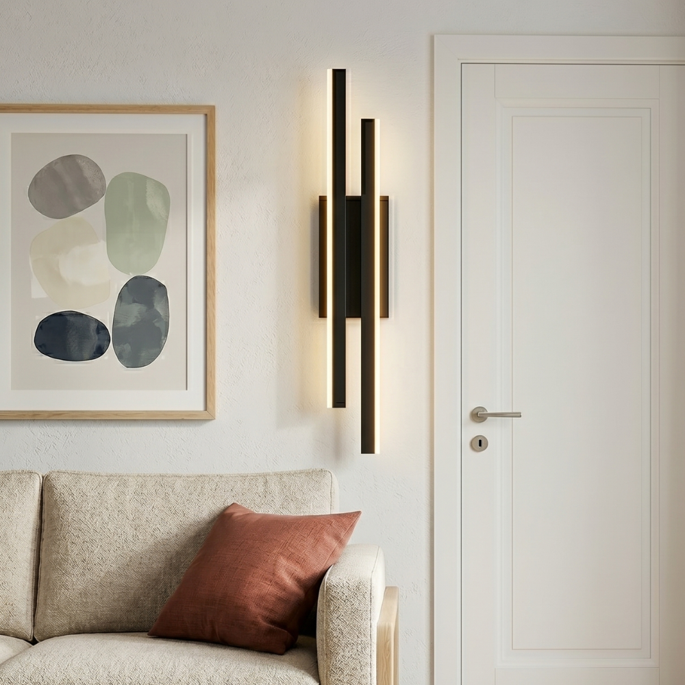 Aplique de pared LED contemporáneo con luz blanca cálida para comedor y bar