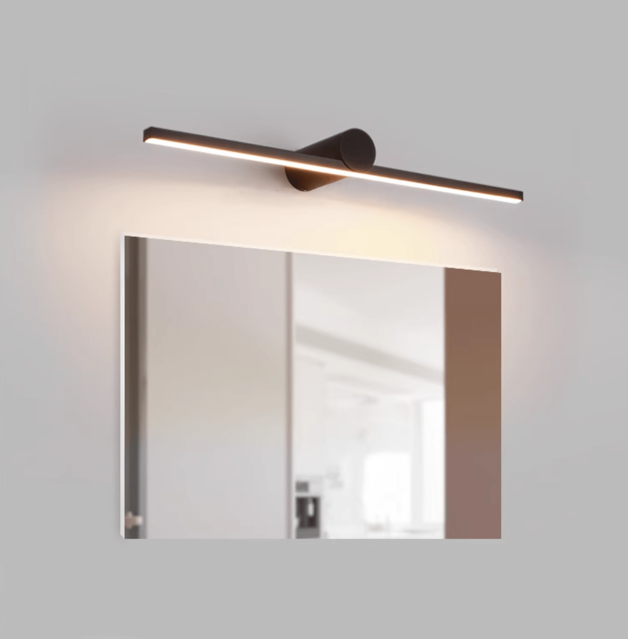 Luz de pared LED recargable regulable moderna y minimalista con acabado metálico negro