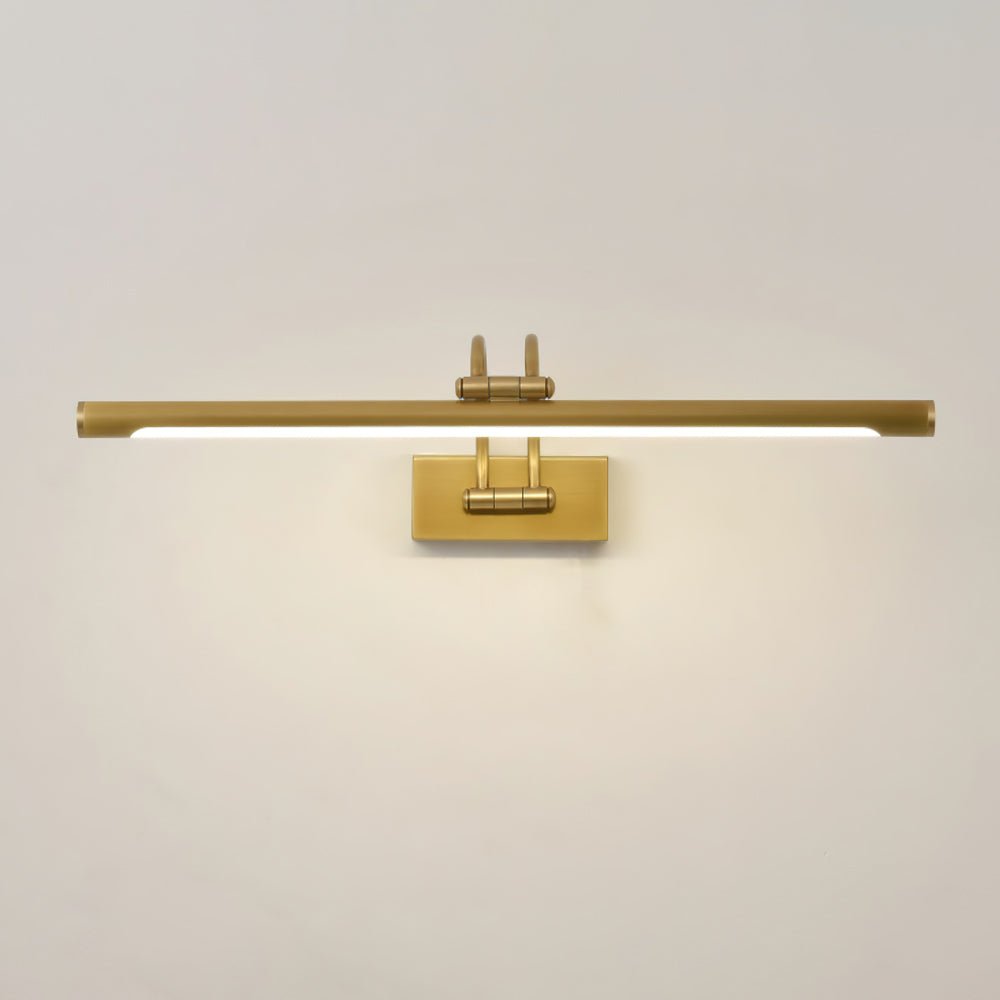 Mosiężna lampa ścienna LED z regulacją jasności do nowoczesnych, minimalistycznych wnętrz