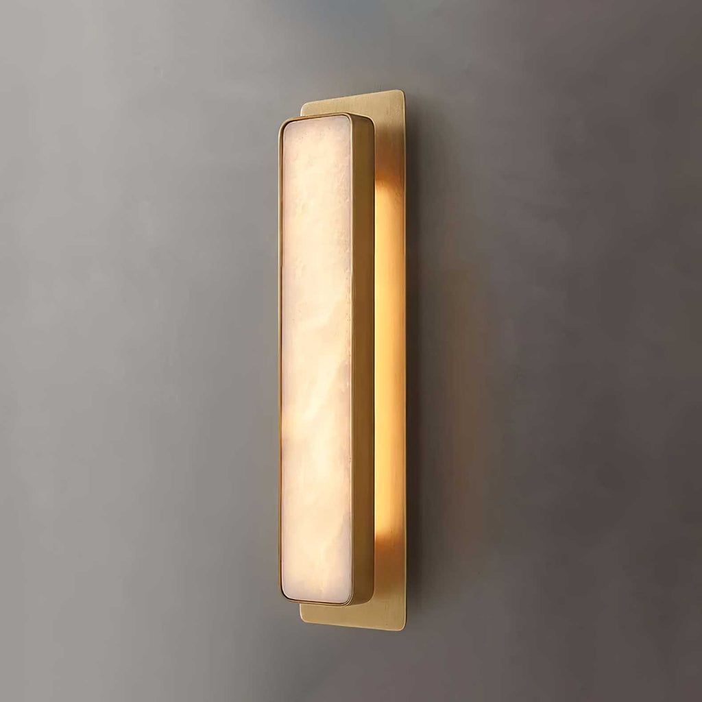 Applique da parete minimalista moderna con finitura alabastro e illuminazione LED