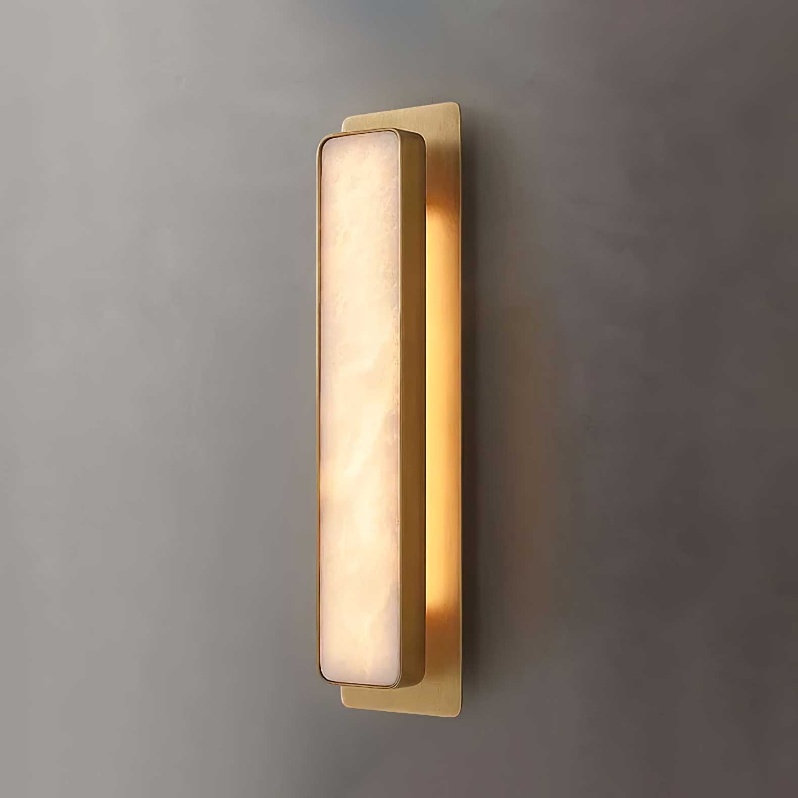 Applique da parete minimalista moderna con finitura alabastro e illuminazione LED