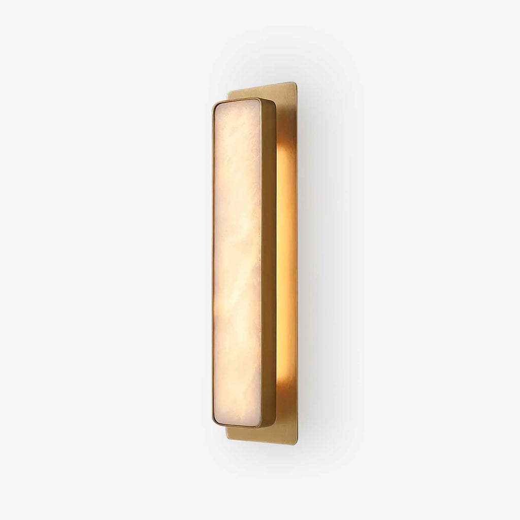 Applique da parete minimalista moderna con finitura alabastro e illuminazione LED