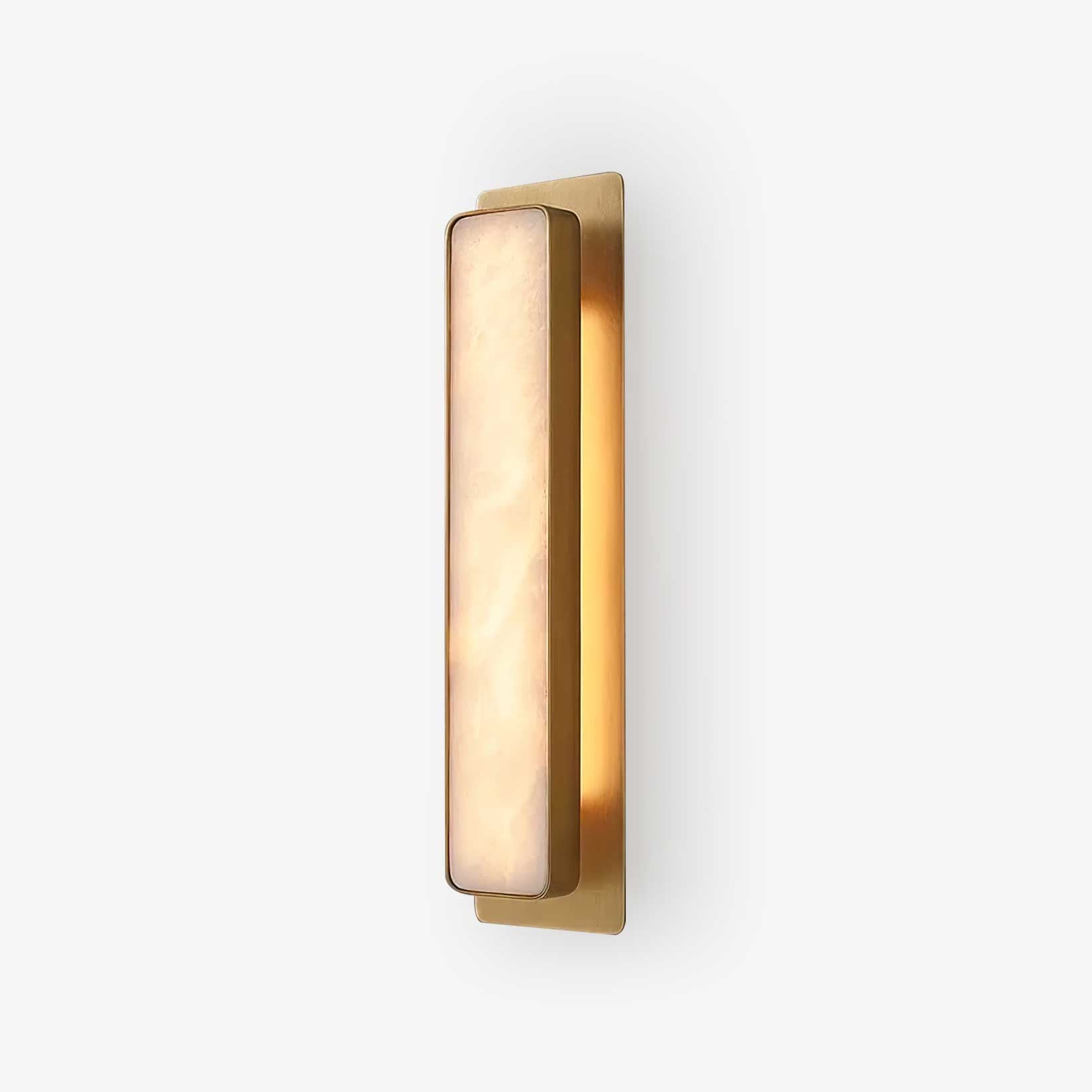 Applique da parete minimalista moderna con finitura alabastro e illuminazione LED