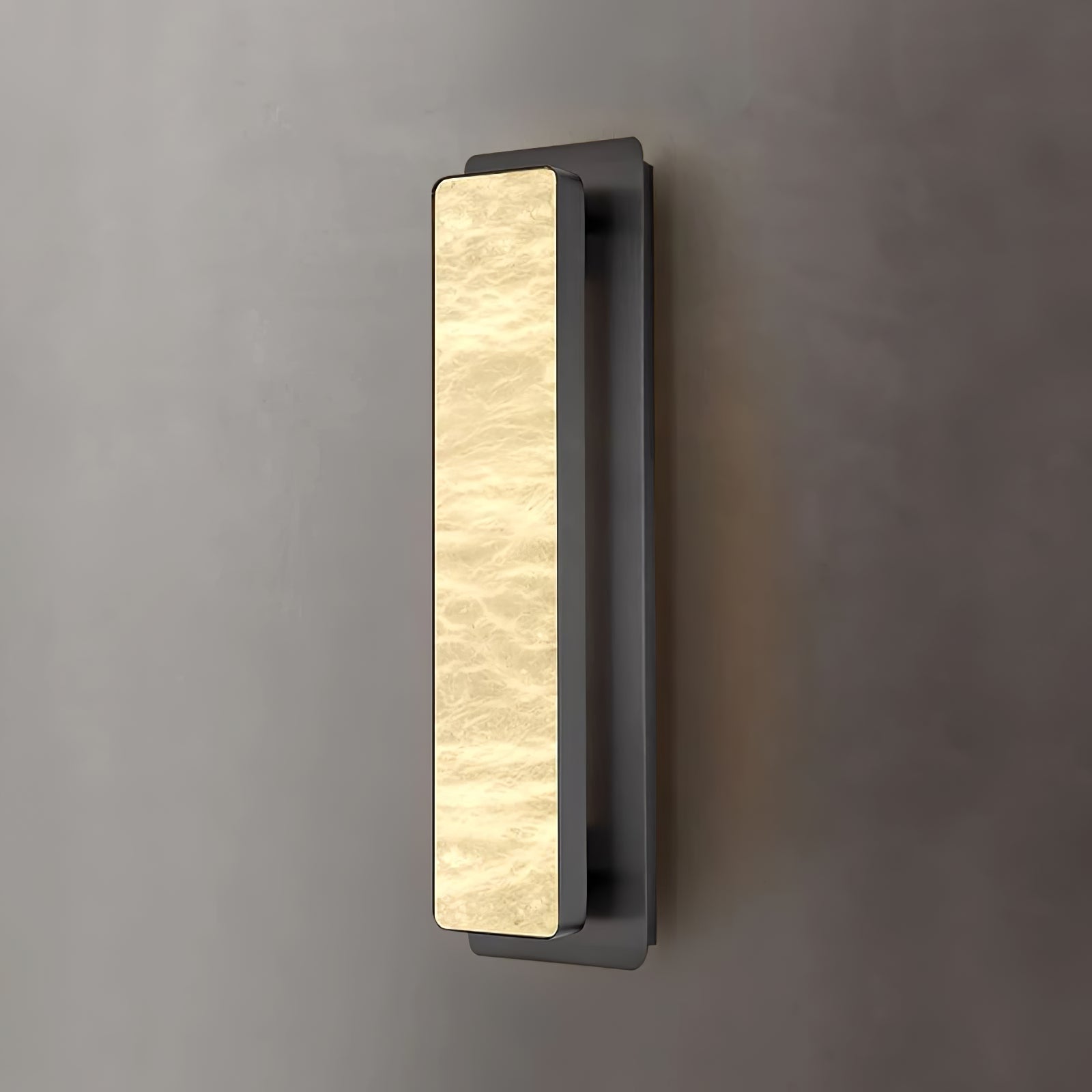 Applique da parete minimalista moderna con finitura alabastro e illuminazione LED