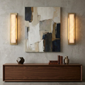 Applique da parete minimalista moderna con finitura alabastro e illuminazione LED
