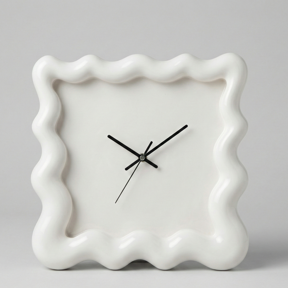 Minimalistische wandklok met geruisloze beweging voor moderne woondecoratie
