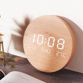 Nordi uppladdningsbar väggklocka - minimalistisk design, tydlig sifferdisplay, tunn ram