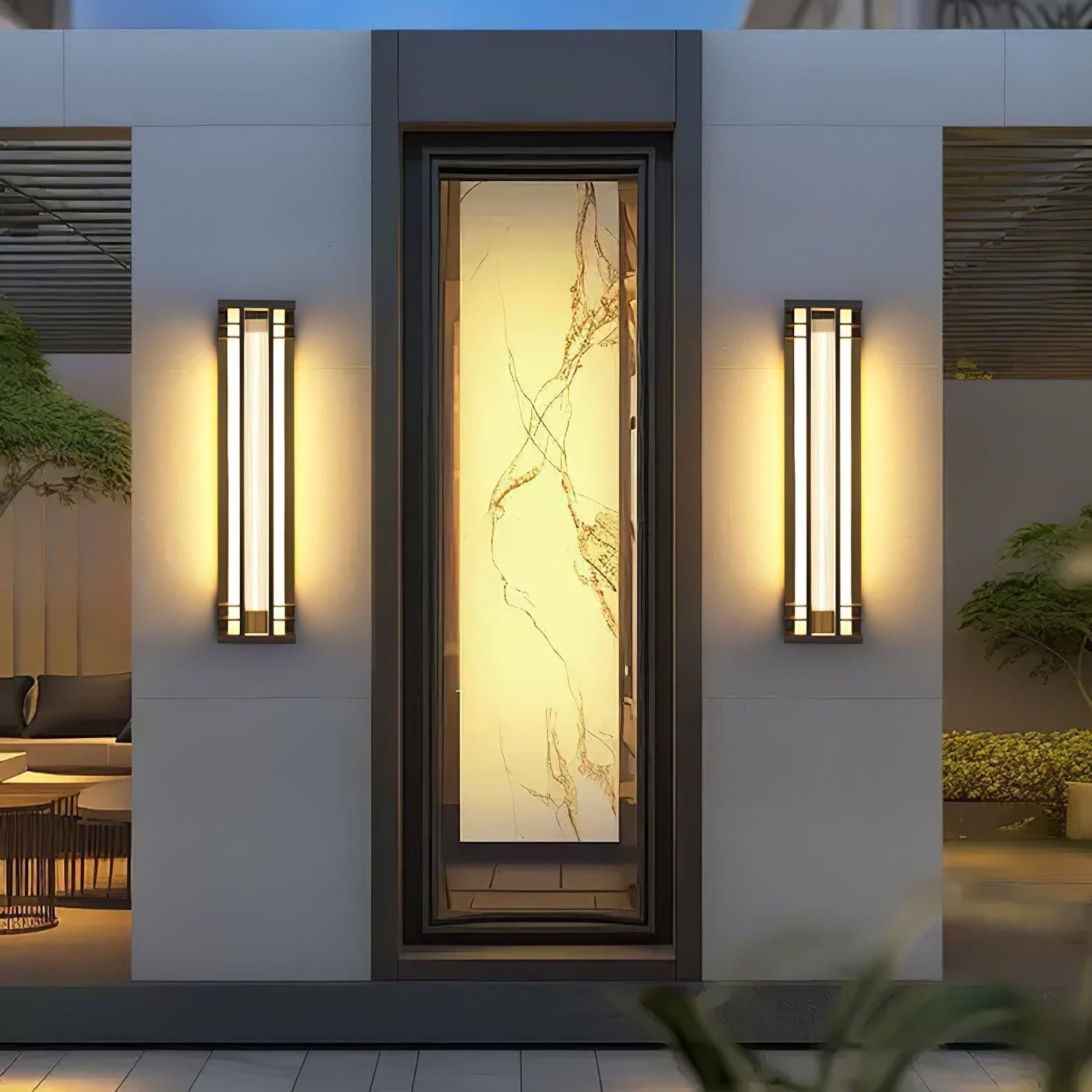 Lámpara de pared LED para exteriores de acero inoxidable, impermeable