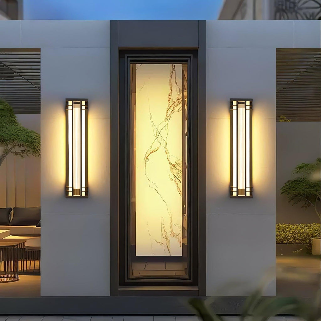 Lámpara de pared LED para exteriores de acero inoxidable, impermeable