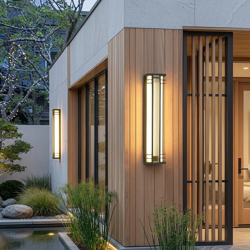 Lámpara de pared LED para exteriores de acero inoxidable, impermeable