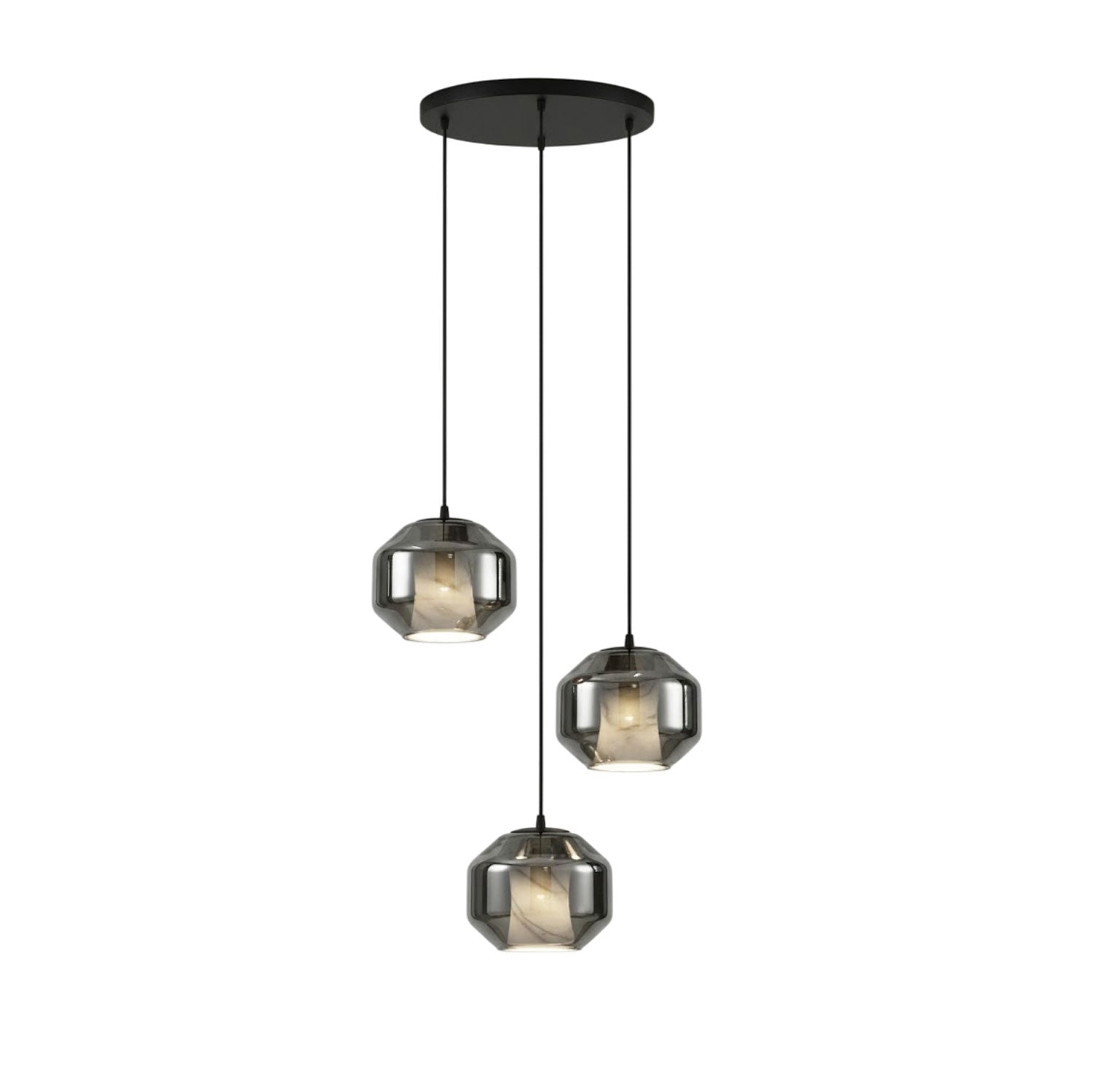 Alabaster Glass Pendant Light With Adjustable Height For Modern Interiors