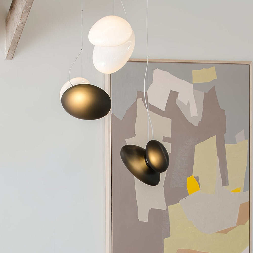 Modern Pendant Lamp With Frosted Glass And Adjustable Height