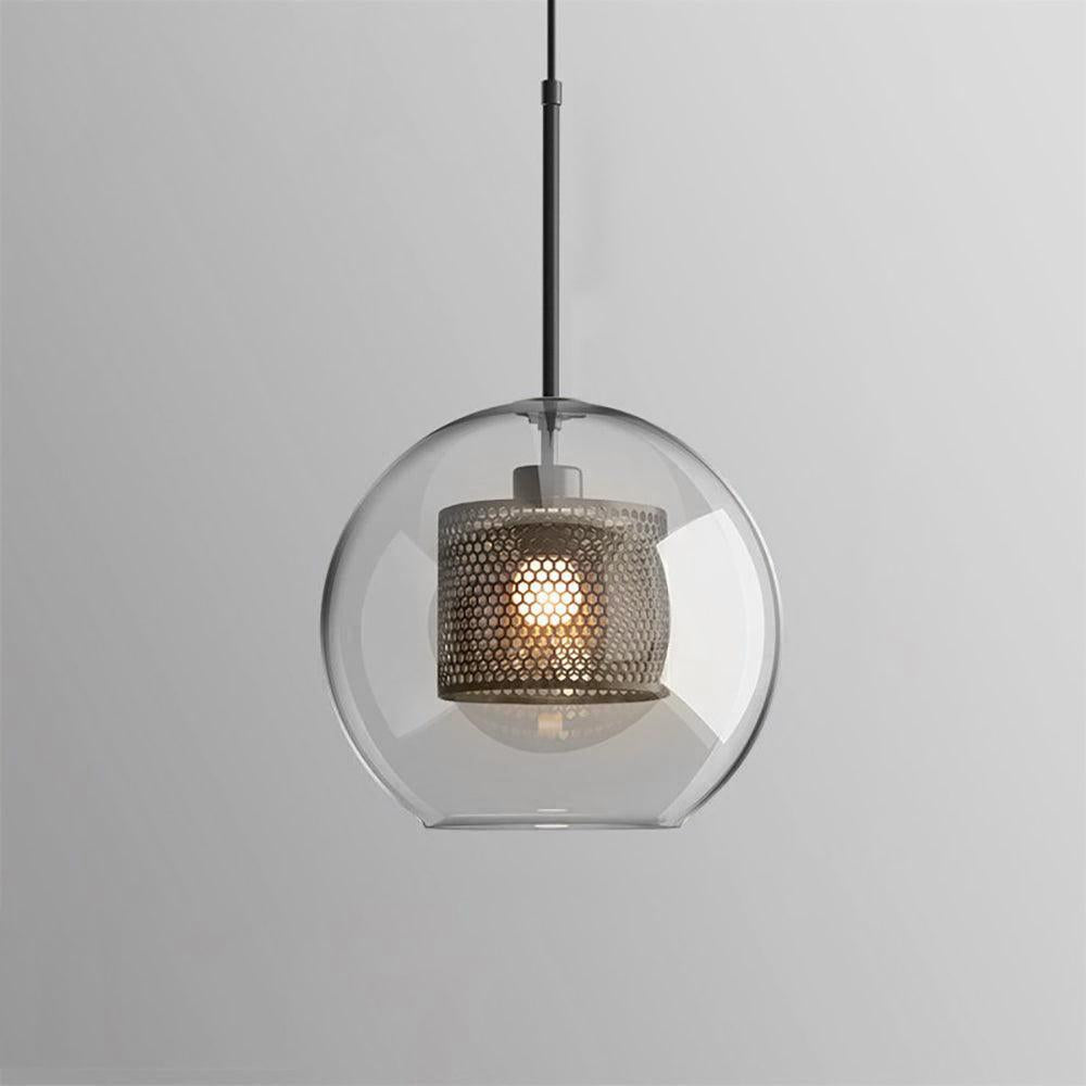 Elegant Glass Pendant Light With Adjustable Height For Modern Home Decor