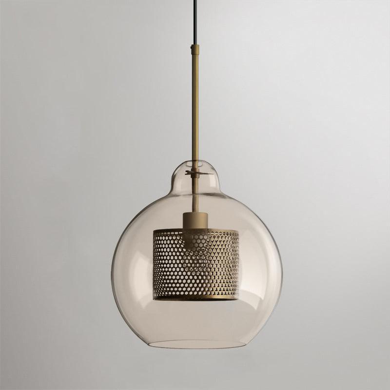 Elegant Glass Pendant Light With Adjustable Height For Modern Home Decor