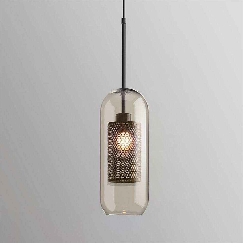 Elegant Glass Pendant Light With Adjustable Height For Modern Home Decor