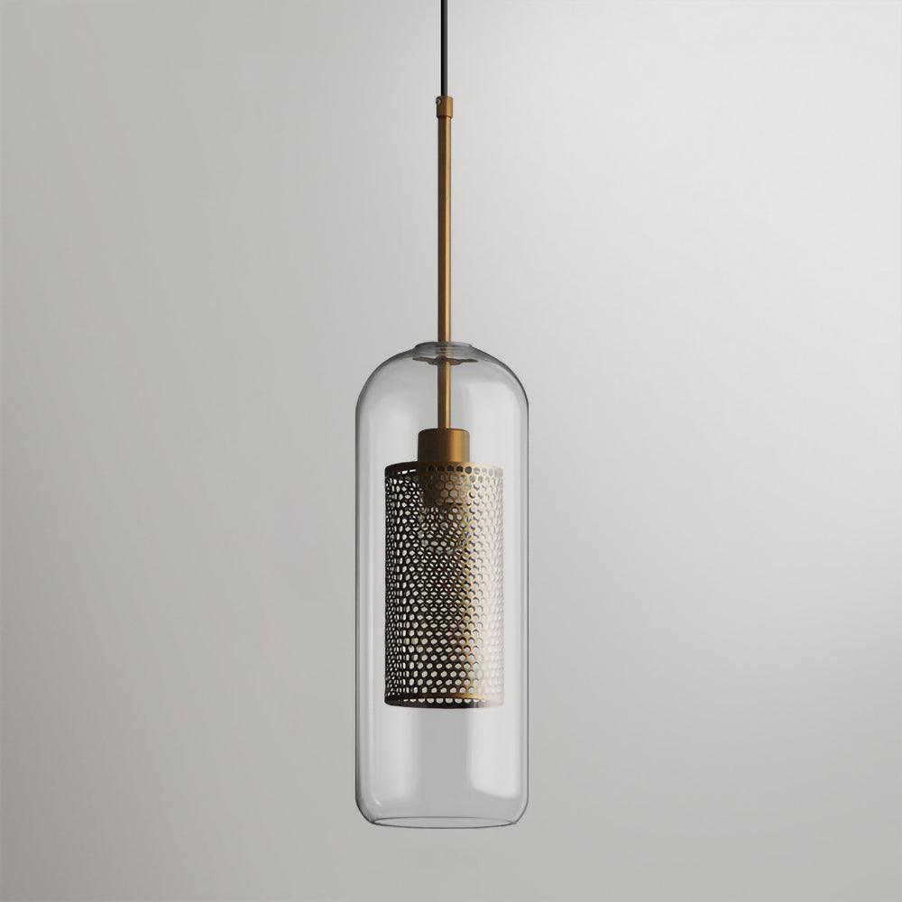 Elegant Glass Pendant Light With Adjustable Height For Modern Home Decor