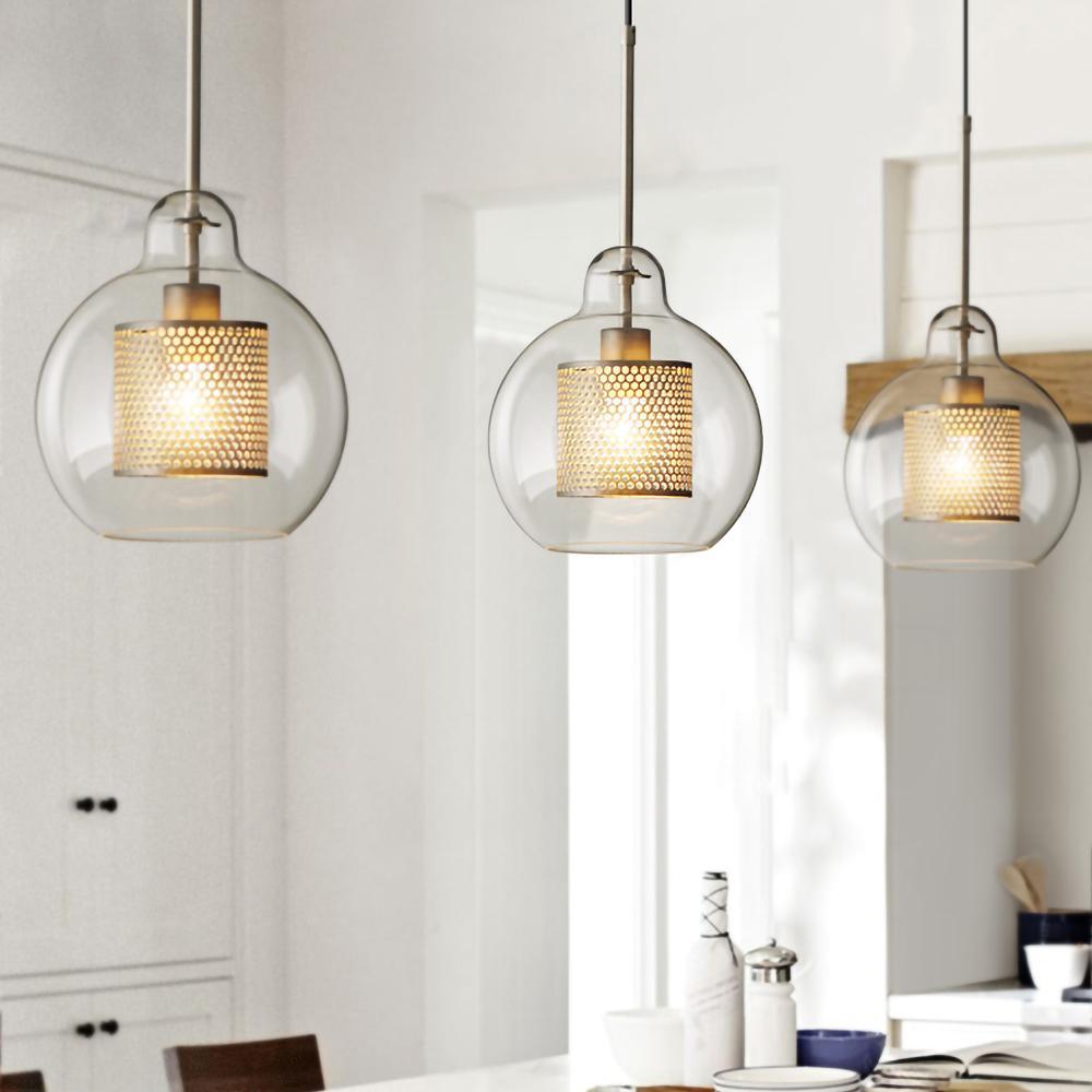 Elegant Glass Pendant Light With Adjustable Height For Modern Home Decor