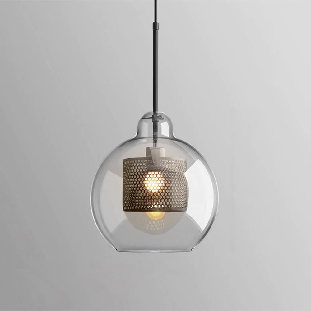 Elegant Glass Pendant Light With Adjustable Height For Modern Home Decor