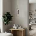 Elegant Glass Pendant Light With Adjustable Height For Modern Home Decor