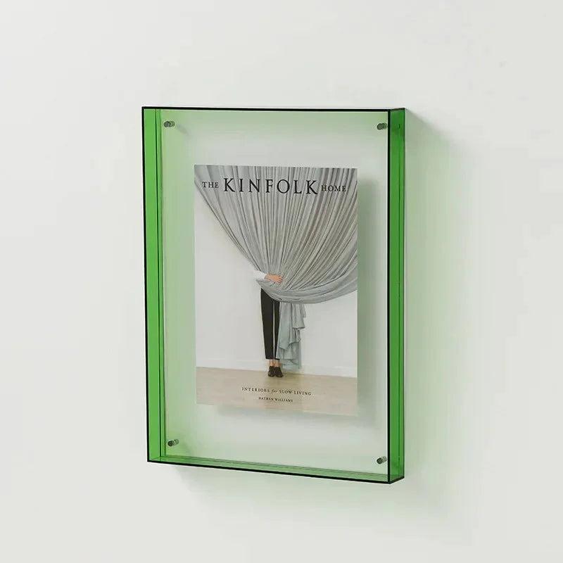 Acrylic Photo Frame With Vibrant Edge For Modern Wall Decor