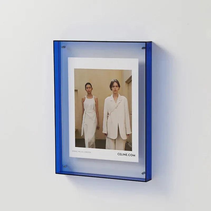 Acrylic Photo Frame With Vibrant Edge For Modern Wall Decor