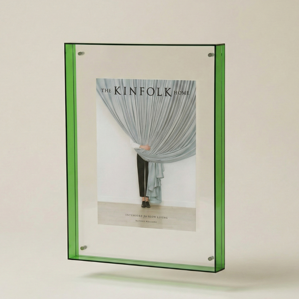 Acrylic Photo Frame With Vibrant Edge For Modern Wall Decor