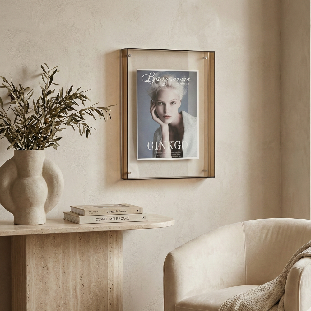 Acrylic Photo Frame With Vibrant Edge For Modern Wall Decor