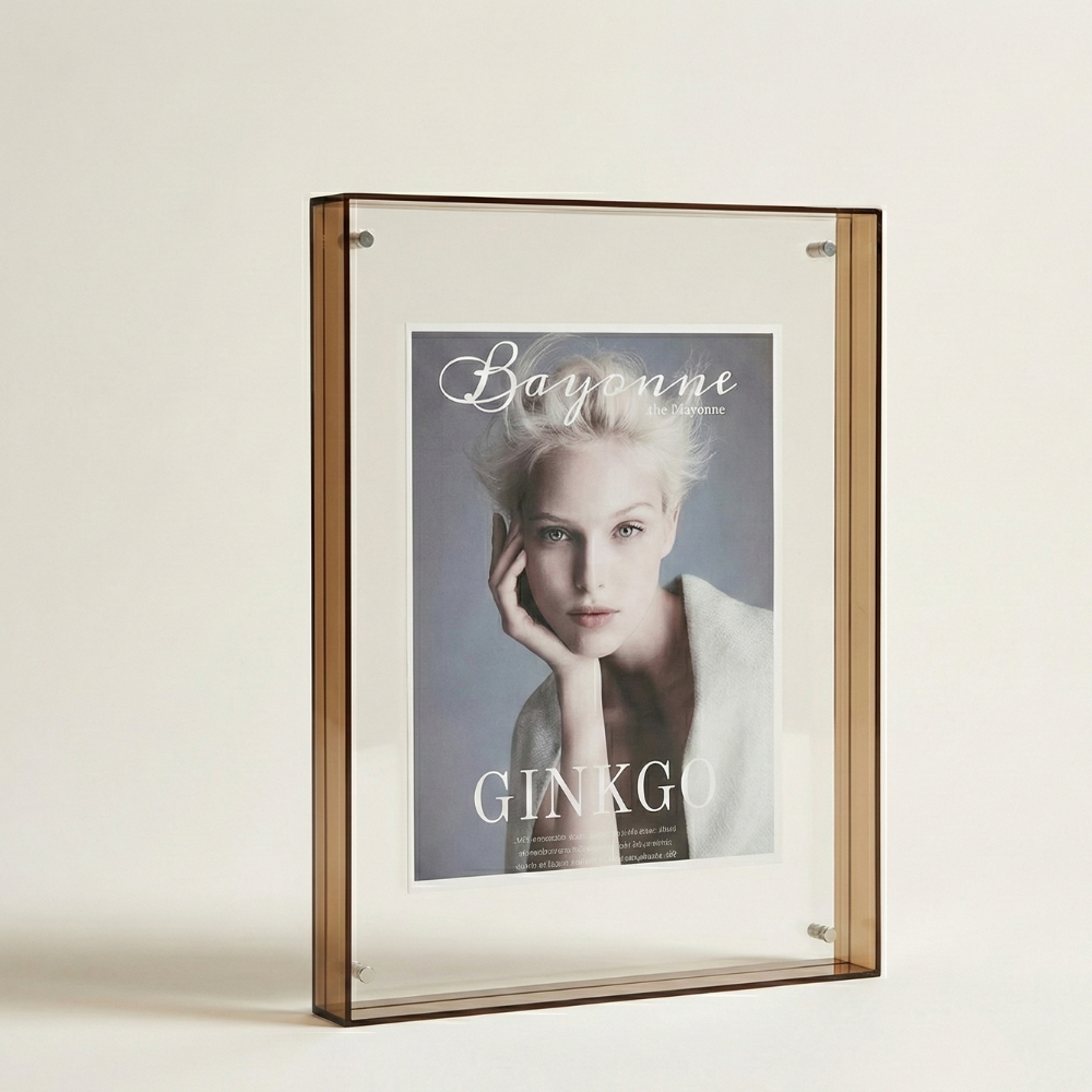 Acrylic Photo Frame With Vibrant Edge For Modern Wall Decor