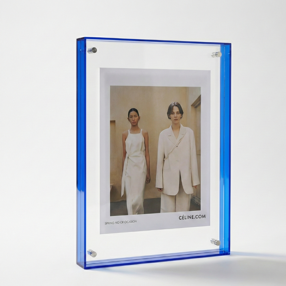 Acrylic Photo Frame With Vibrant Edge For Modern Wall Decor