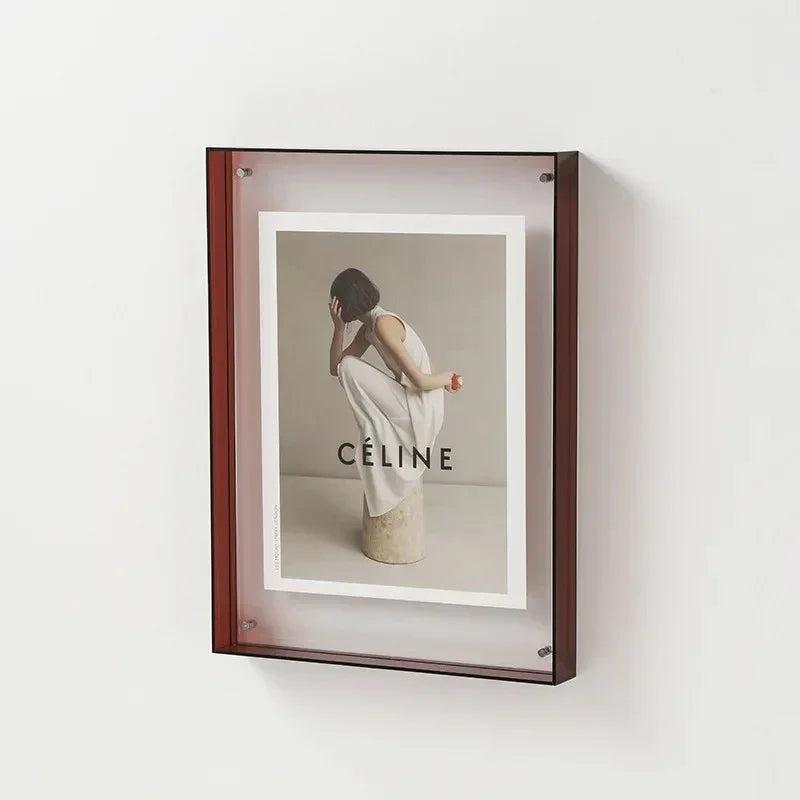 Acrylic Photo Frame With Vibrant Edge For Modern Wall Decor