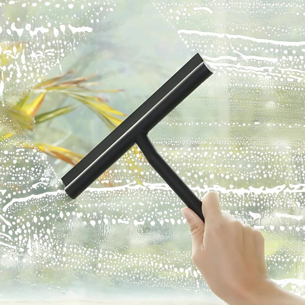 Silicone-Coated Shower Squeegee For Streak-Free Glass, Windows, And Mirrors