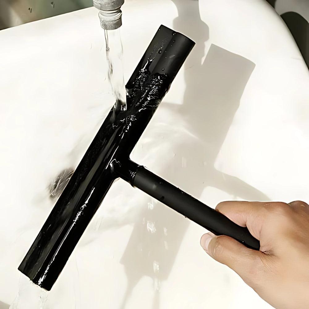Silicone-Coated Shower Squeegee For Streak-Free Glass, Windows, And Mirrors