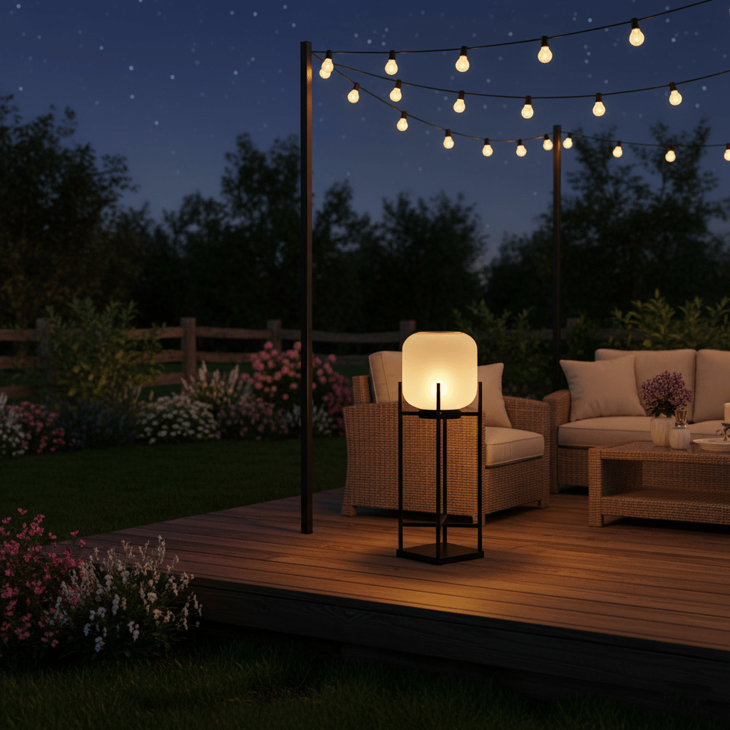 Waterproof Stainless Steel Solar Lantern For Outdoor Spaces