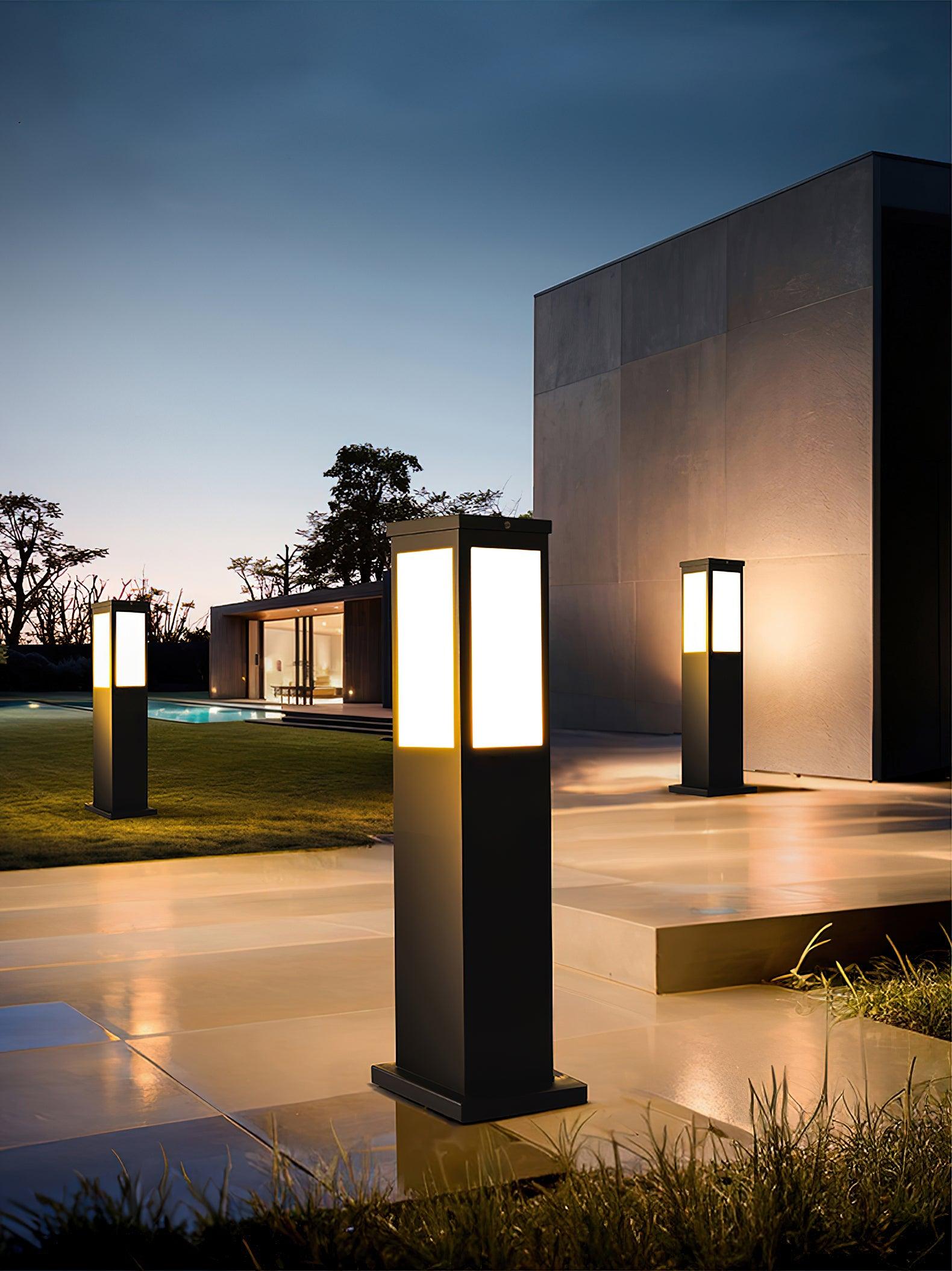 Aluminium Solar Post Lantern For Outdoor Use With LED Waterproof