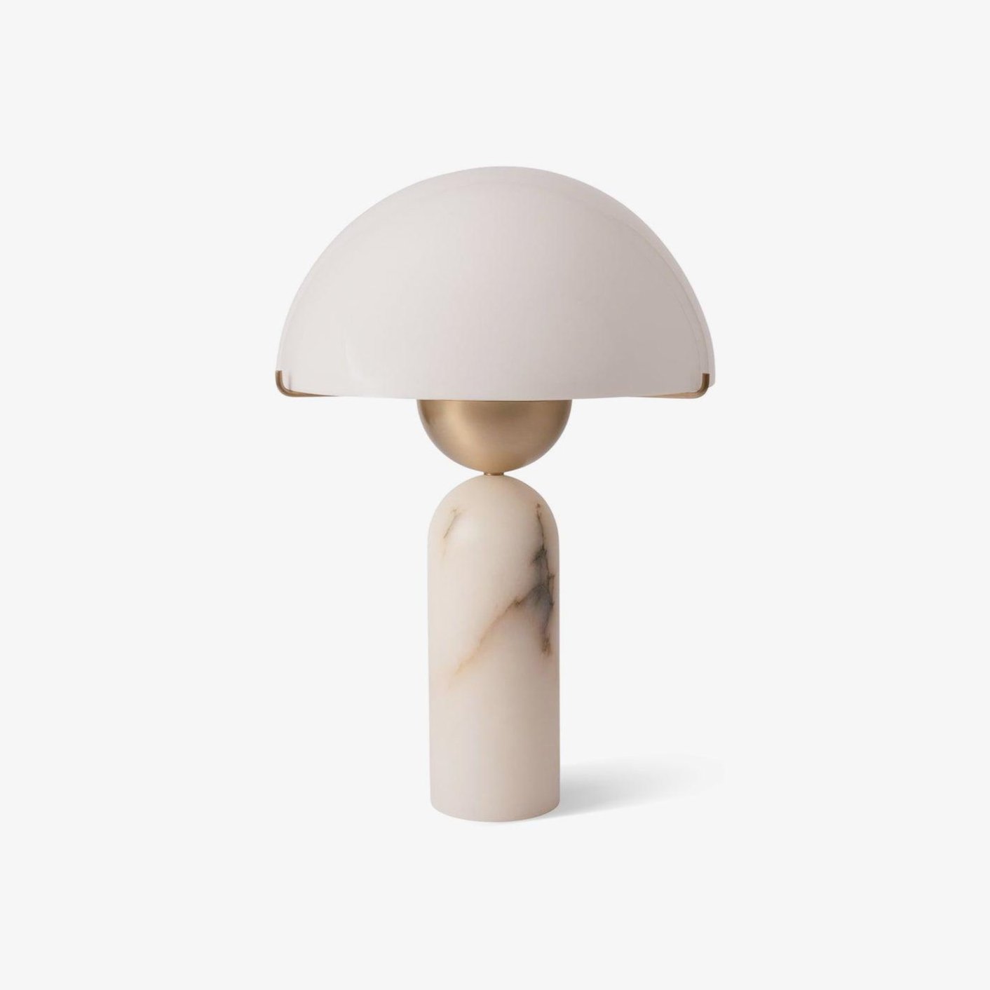 Elegant Glass Shade Table Lamp With Adjustable Height