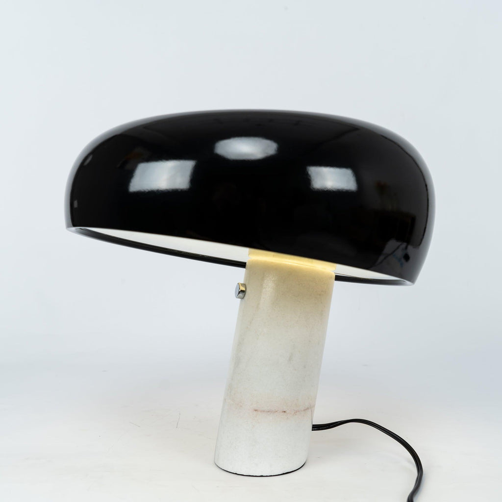 Marble Base Lamp With Metal Lampshade And LED Compatibility