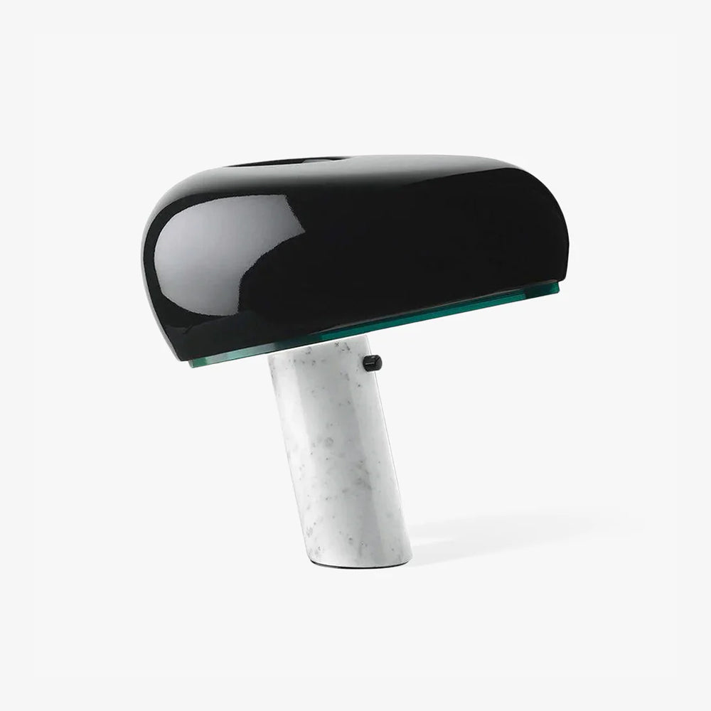 Marble Base Lamp With Metal Lampshade And LED Compatibility