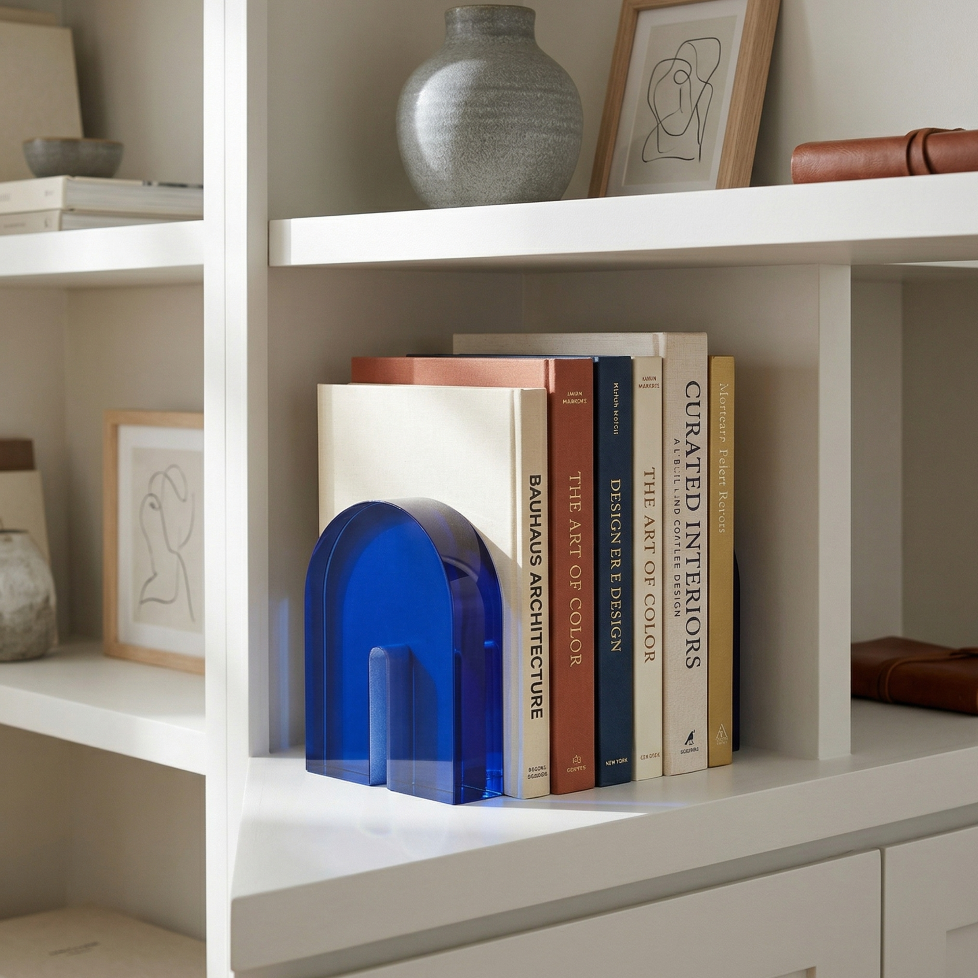 Modern Vivid Crystal Bookends For Elegant Shelf Decor
