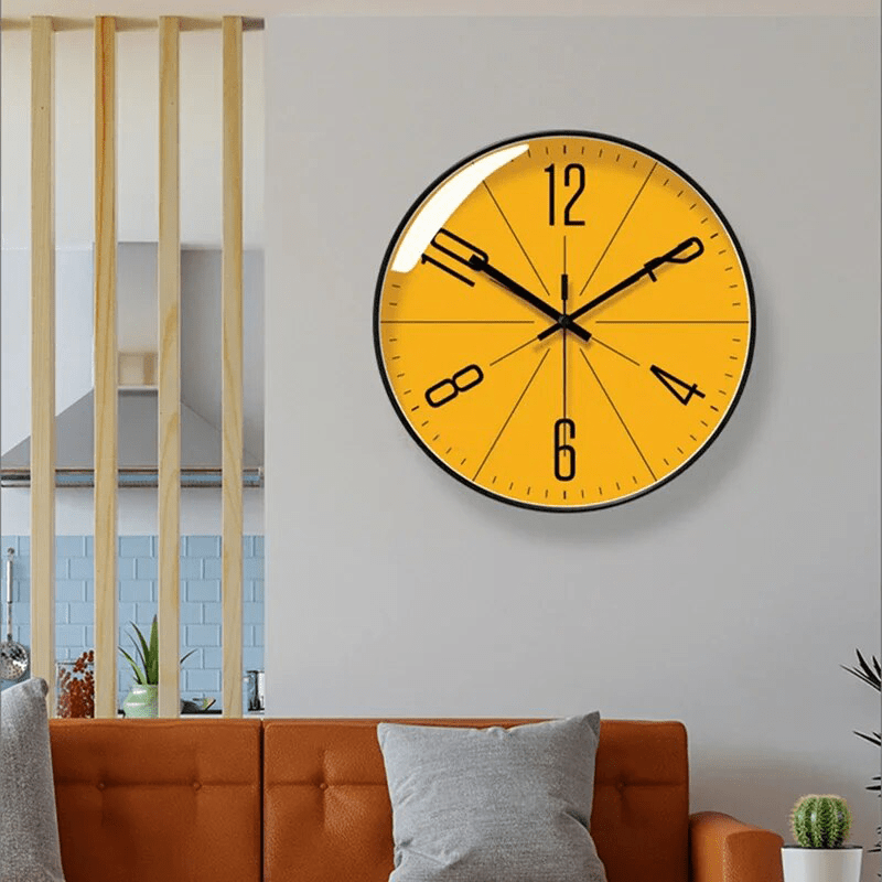 Modern minimalistisk väggklocka med tyst kvartsverk för heminredning | meowbutter