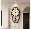 Modern Wood Wall Clock With Quiet Operation For Home Office
