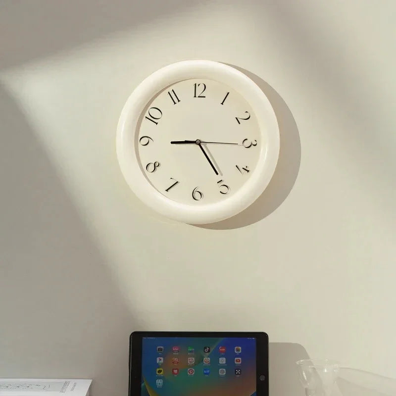 Modern Wooden Wall Clock With Silent Sweep For Living Rooms