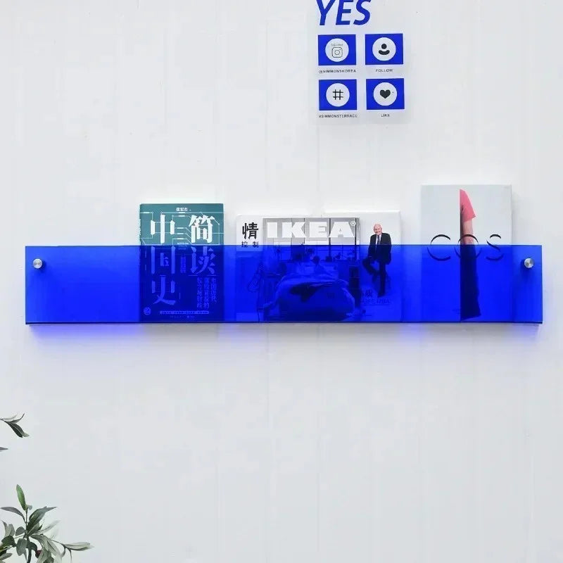 Wall Mounted Storage Shelf For Books And Magazines Space Saving