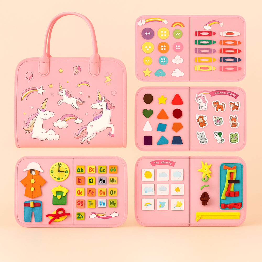 Toy Sensory Montessori Activity Board Travel Case | Meowbutter