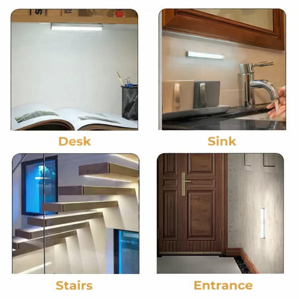 Luz de parede LED recarregável com sensor de movimento