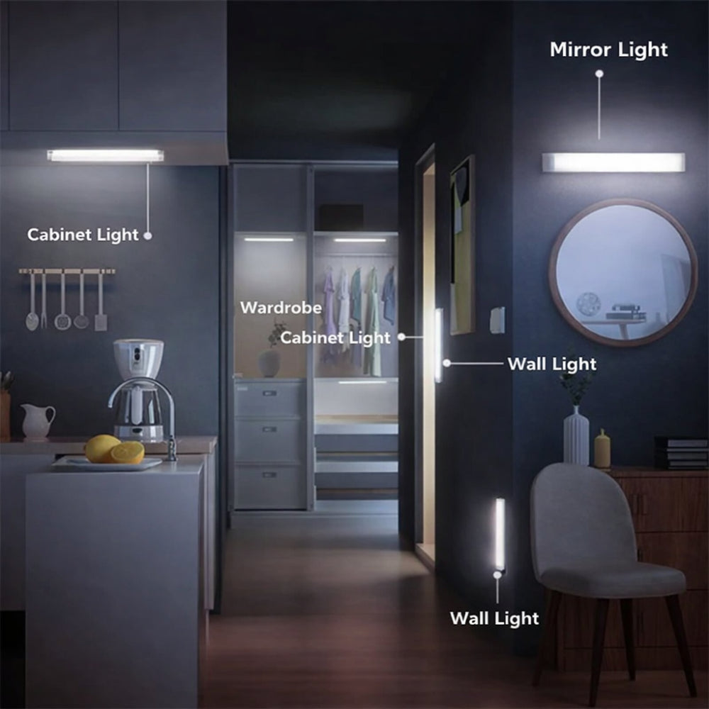 Luz de parede LED recarregável com sensor de movimento