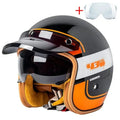 Vintage 3/4 Open-Face Motorcycle Helmet — Retro Rider Style